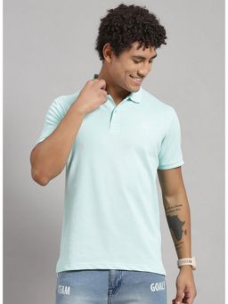 Rock.it - Blue Half Sleeve Smart Fit Collar Polo T-Shirt