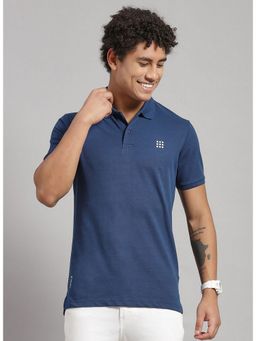 Rock.it - Blue Half Sleeve Smart Fit Collar Polo T-Shirt