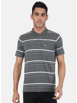 Monte Carlo - Grey Half Sleeve Regular Collar Polo T-Shirt