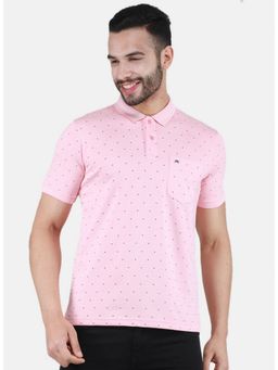 Monte Carlo - Pink Half Sleeve Regular Collar Polo T-Shirt