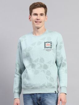 Monte Carlo - Full Sleeve Green Cotton Blend Sweatshirt