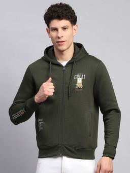 Monte Carlo - Full Sleeve Olive Cotton Blend Hoodie