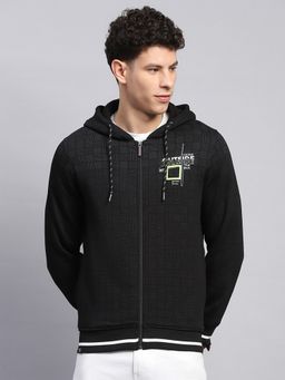 Monte Carlo - Full Sleeve Black Cotton Blend Hoodie