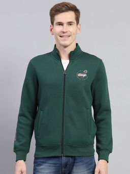 Monte Carlo - Full Sleeve Green Cotton Blend Sweatshirt