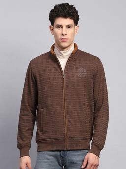 Monte Carlo - Full Sleeve Brown Cotton Blend Sweatshirt