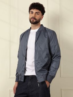 WROGN - Blue Classic Nylon Bomber Jacket