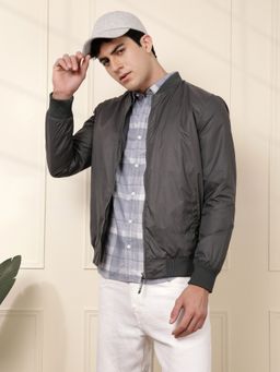 WROGN - Grey Nylon Bomber Jacket