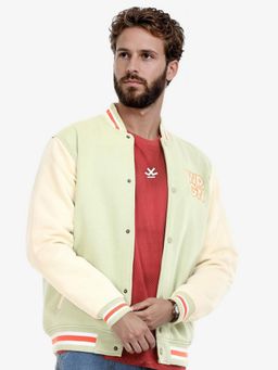 WROGN - Green Pastel Varsity Bomber Jacket