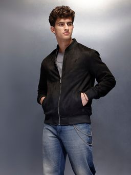 WROGN - Black Casual Bomber Jacket