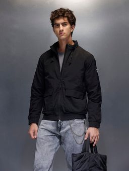 WROGN - Black High Neck Utility Jacket
