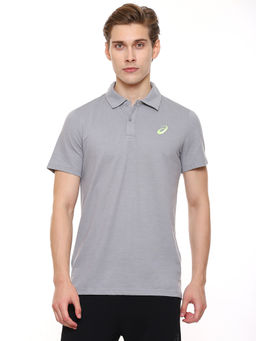 ASICS - Heather Grey Mens Polo T-Shirt