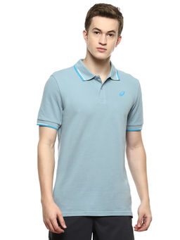 ASICS - Dual Tipping Grey Mens Polo T-Shirt
