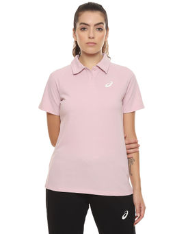 ASICS - W Graphic Ss Pink Womens Polo T-Shirt