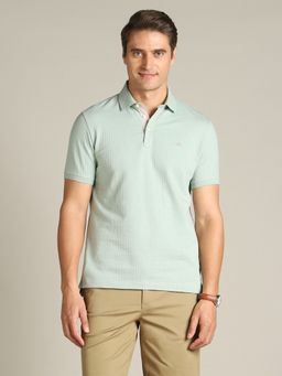 Dockers - Men Green Polo Neck Classic Fit T-Shirt
