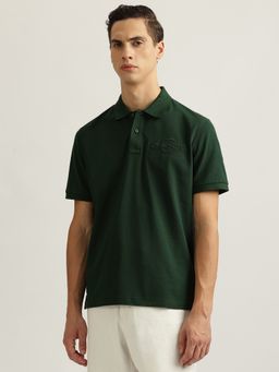 GANT - Men Dark Green Collared Short Sleeves Polo T-Shirt