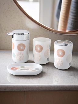 The Better Home - Bathroom Accessories Set Of 4, Multicolor