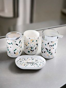 The Better Home - Bathroom Accessories Set Of 4, Multicolor