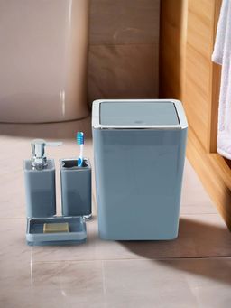 The Better Home - Bathroom Accessory Set Of 4, 296Ml, Grey