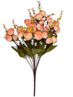 Fourwalls - Artificial Beautiful Decorations Rose Flower Bunch for Home Decor (40 cm Tall, Orange)