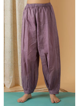 Tjori - Mulmul Cotton Solid Harem Pants