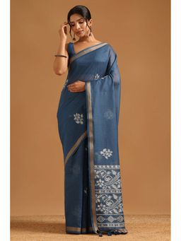 Soch - Womens Chanderi Saree with Unstitched Blouse