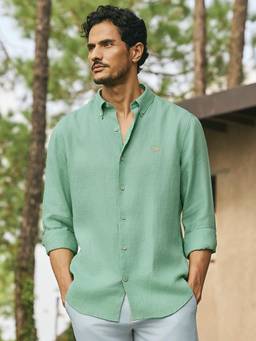 Andamen - Men European Linen Solid Regular Fit Shirt