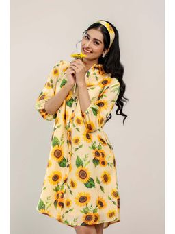 Studio Rabha - Yellow Floral Mini Dress