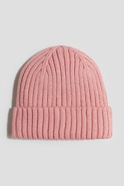 H&M - Boys Pink Rib-Knit Beanie