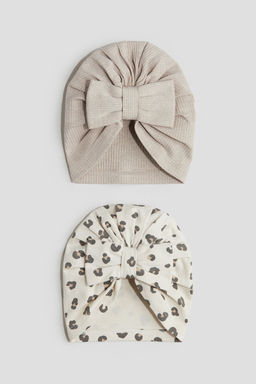 H&M - Girls 2-Pack Knot-Detail Hats