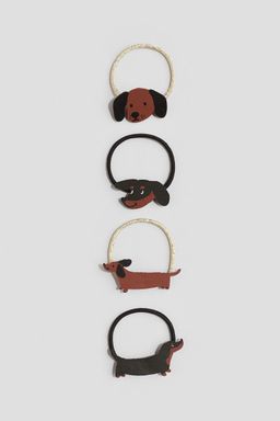 H&M - Girls 4-Pack Appliqued Hair Elastics
