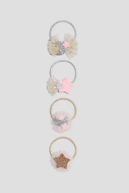 H&M - Girls 4-Pack Appliqued Hair Elastics