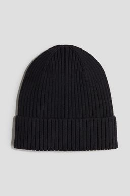 H&M - Boys Black Rib-Knit Beanie (8-14 Years)