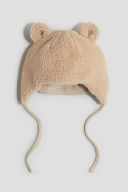 H&M - Boys Beige Fleece-Lined Earflap Beanie