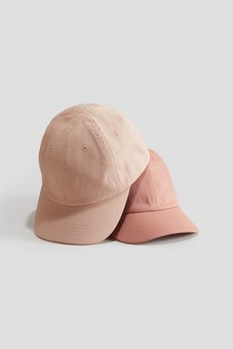 H&M - Girls 2-Pack Cotton Twill Caps