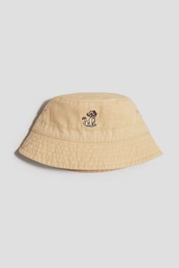 H&M - Boys Beige Embroidery-Detail Cotton Bucket Hat