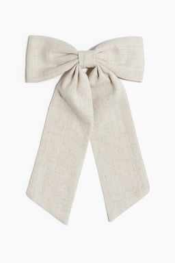 H&M - Women White Linen-Blend Bow Hair Clip