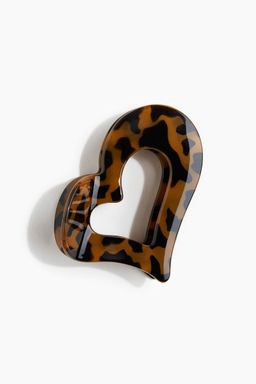 H&M - Women Brown Heart-Shaped Hair Claw