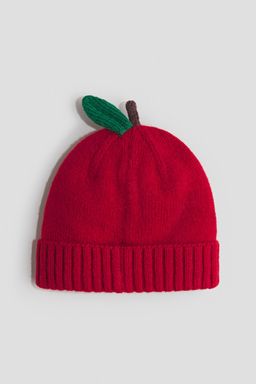 H&M - Boys Red Fine-Knit Beanie