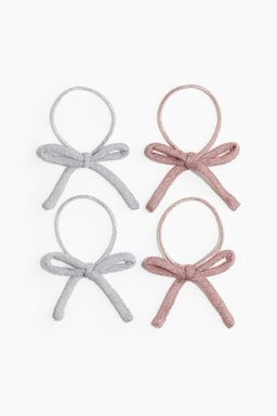 H&M - Women 4-Pack Bow-Detail Hair Elastics