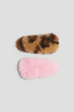 H&M - Girls 2-Pack Fluffy Hair Clips