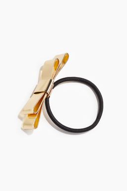 H&M - Women Gold Bow-Detail Hair Elastic