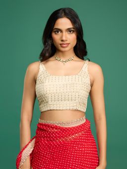 Gajra Gang - Nani's Almari Beige Embroidered Stitched Blouse