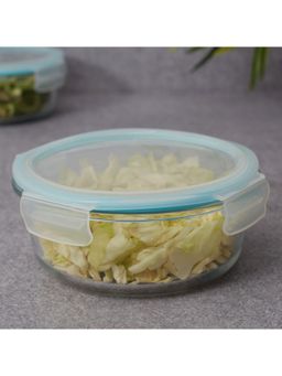 HomeTown - Robust Glass Round Container with PP Lid 950 ml in Transparent