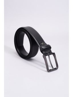 Peter England - Men Black Textured Formal Belt