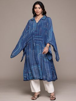 Ritu Kumar - Blue Ujwal Flared Sleeves Kurta with Camisole