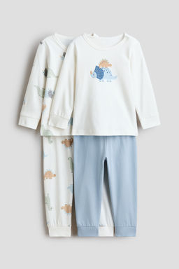 H&M - Boys & Girls 2-Pack Printed Cotton Pyjamas