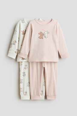 H&M - Boys & Girls 2-Pack Printed Cotton Pyjamas