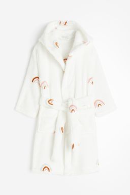 H&M - Boys & Girls White Fleece Dressing Gown
