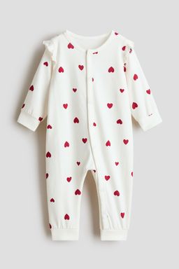 H&M - Boys & Girls White Patterned Sleepsuit