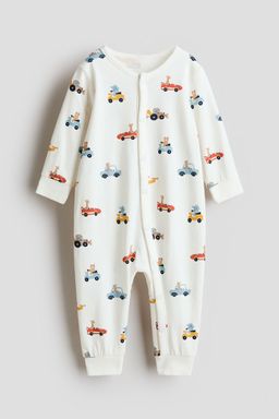 H&M - Boys & Girls White Patterned Sleepsuit